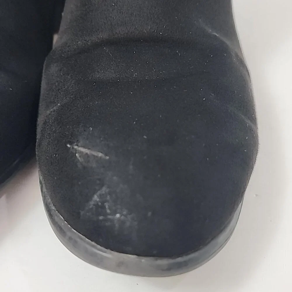Old Navy Black Ankle Boots Side Zip Buckle Round Toe Size 9